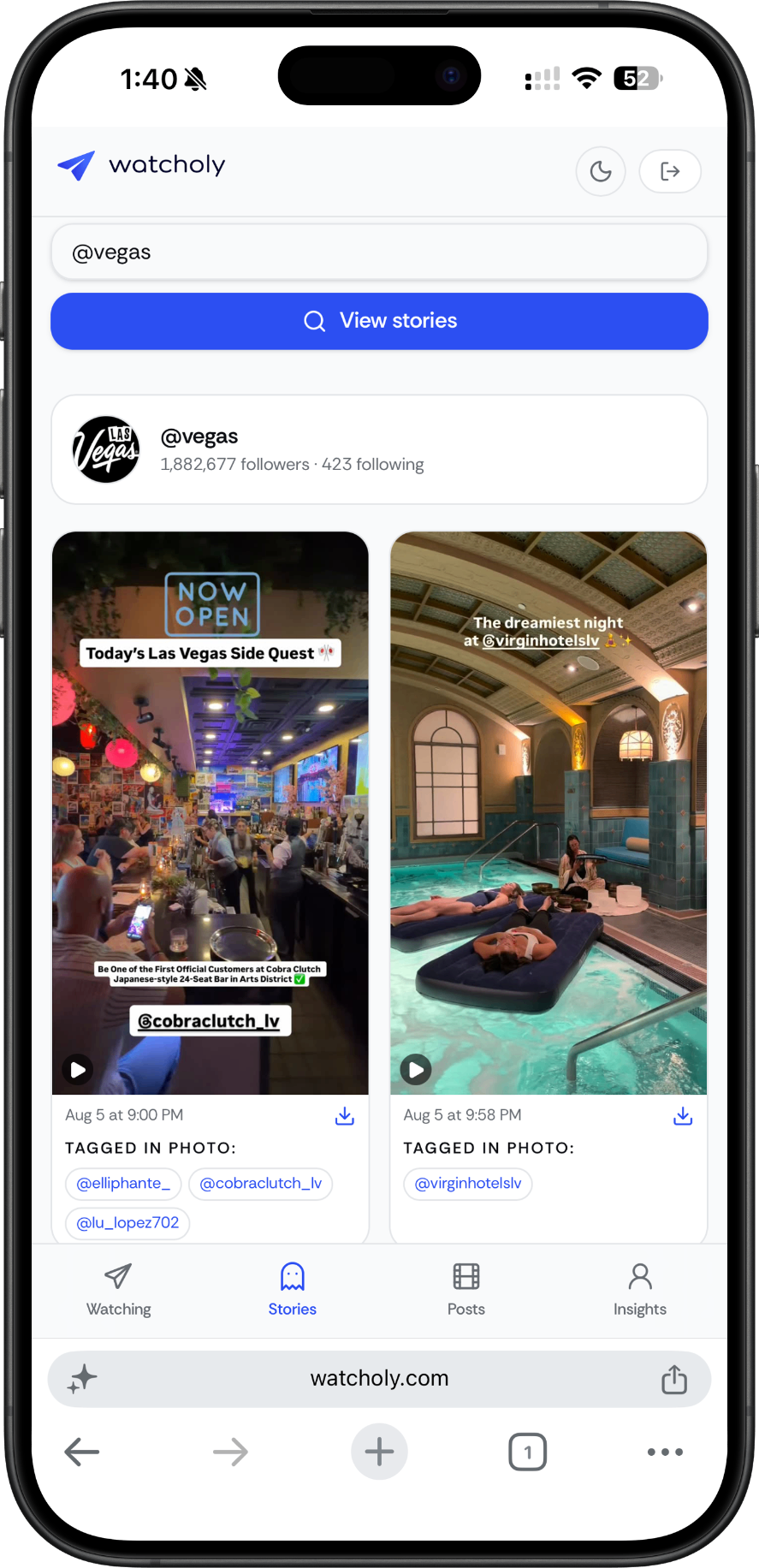 Watcholy Never Miss a Story screen