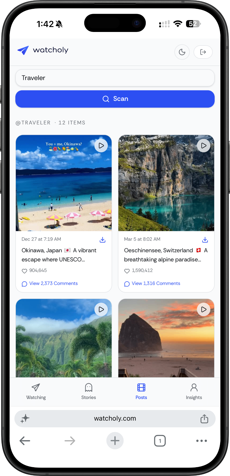 Watcholy Everything In One Place screen